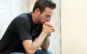man praying