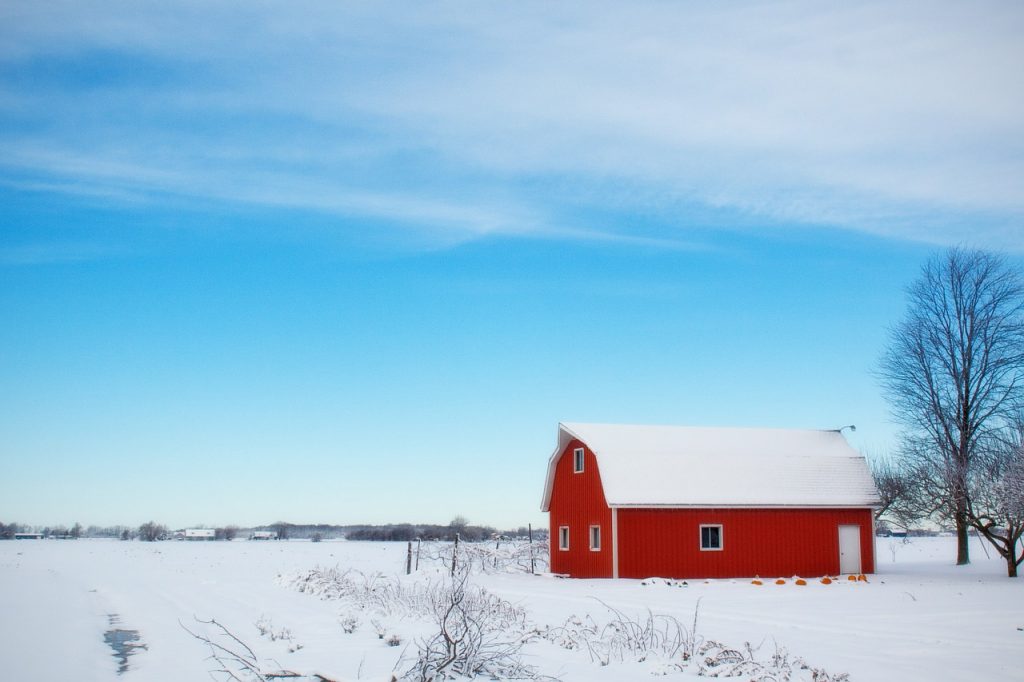winter barn