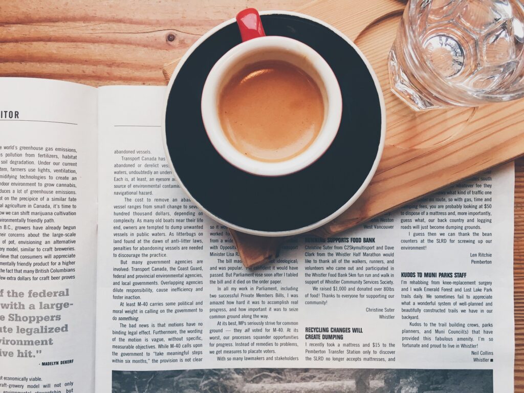 news and coffee