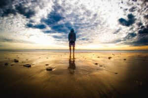man on beach
