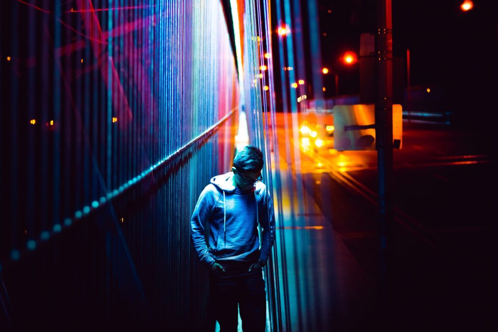 illuminated man