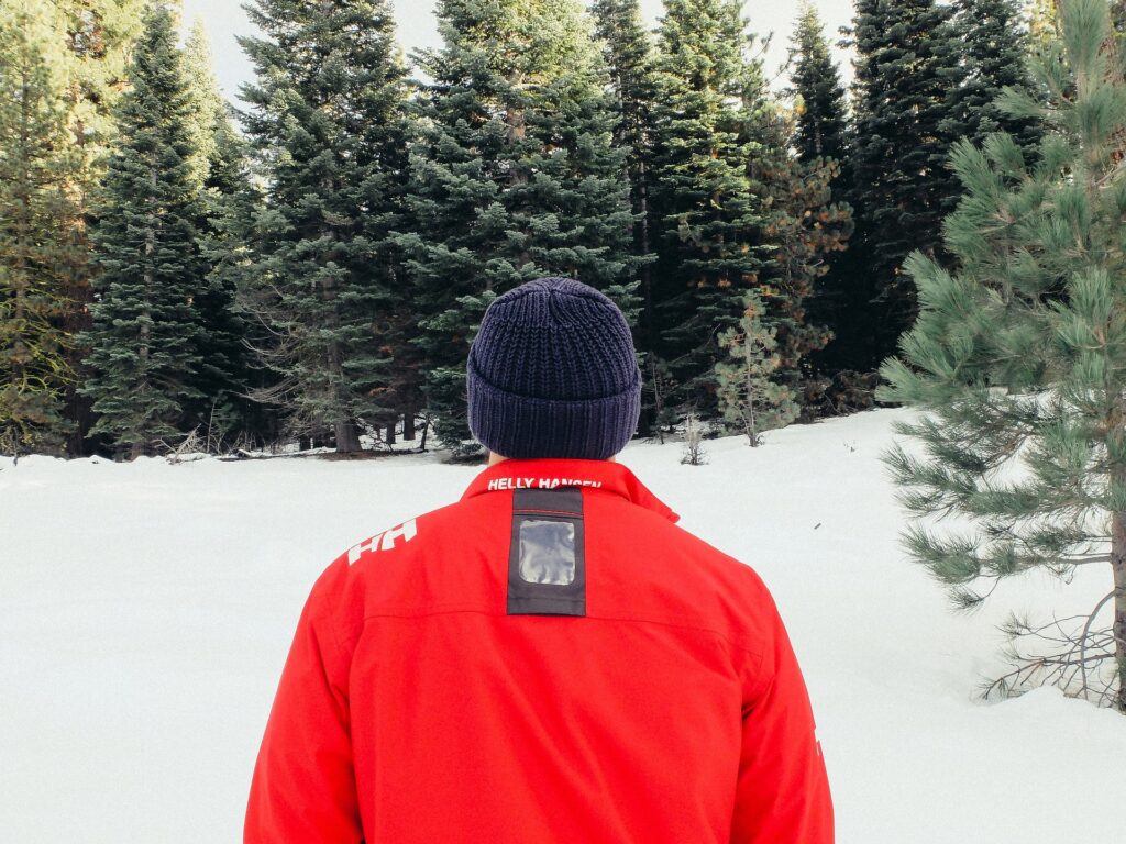 man in snow