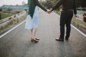 holding hands